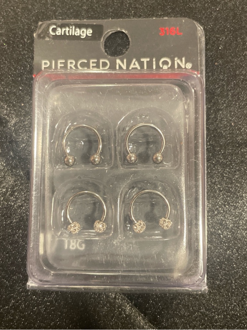 Spencer's Clear CZ Pave Cartilage Hoop Set - Silver